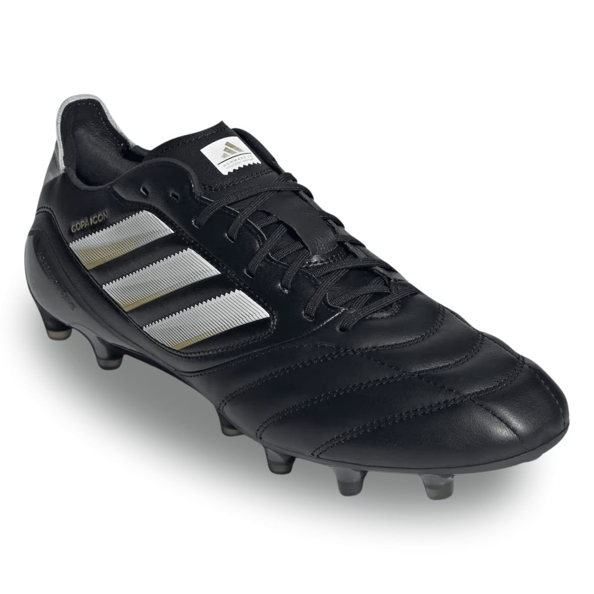 adidas Copa Icon II FG/AG Soccer Cleats (Black/White/Metallic Gold) | SoccerWearhouse