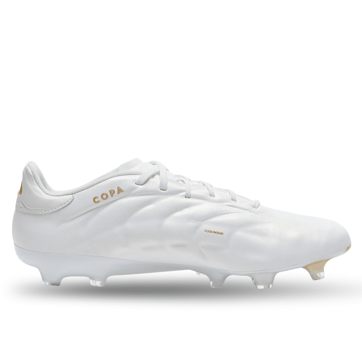 adidas Copa Pure 2 Elite FG Soccer Cleats (White/Metallic Gold) | SoccerWearhouse