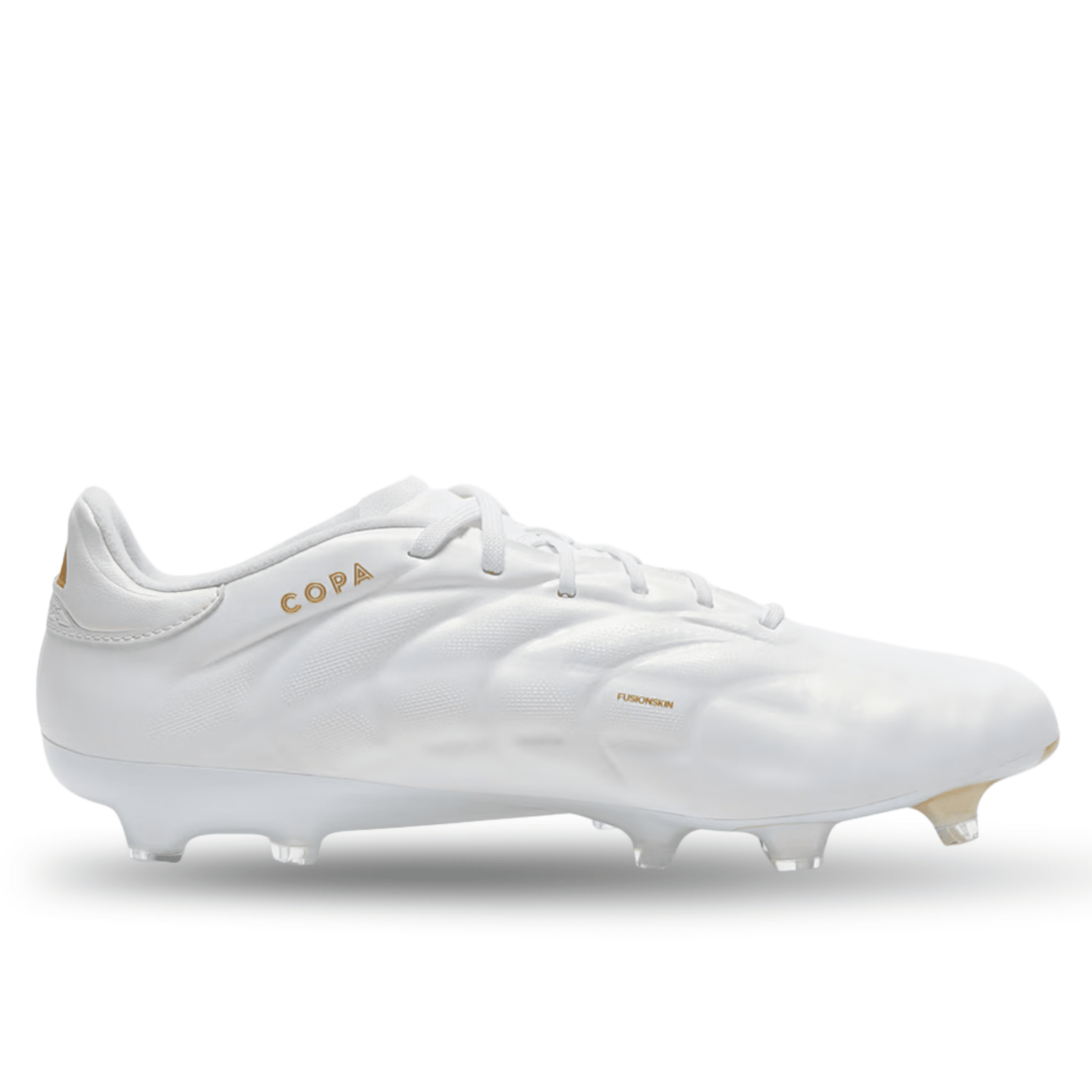 adidas Copa Pure 2 Elite FG Soccer Cleats (White/Metallic Gold) | SoccerWearhouse