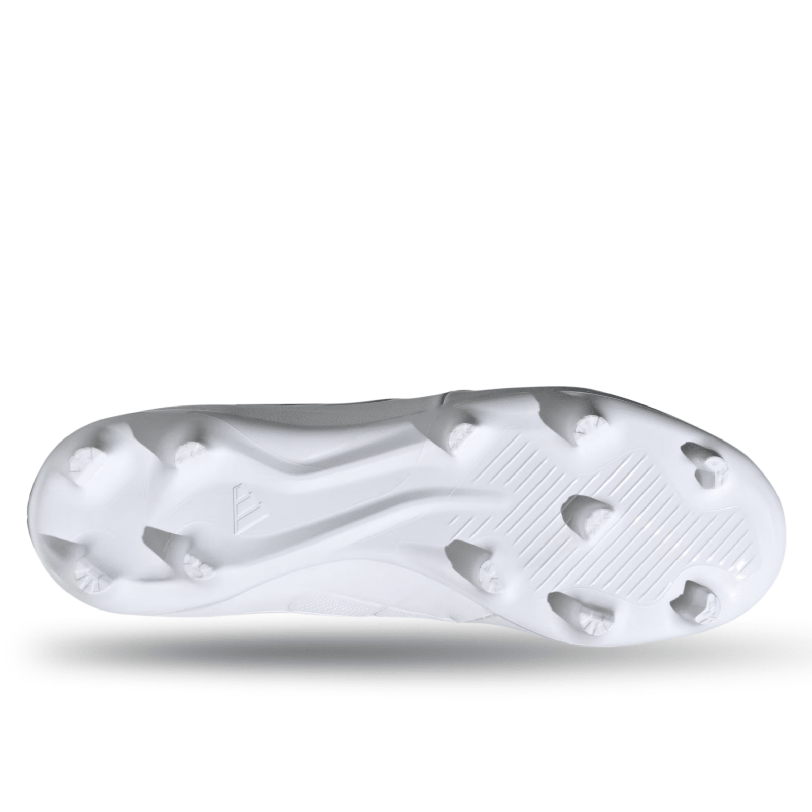adidas Copa Pure 2 League Firm Ground Soccer Cleats (White/Metallic Silver) | SoccerWearhouse