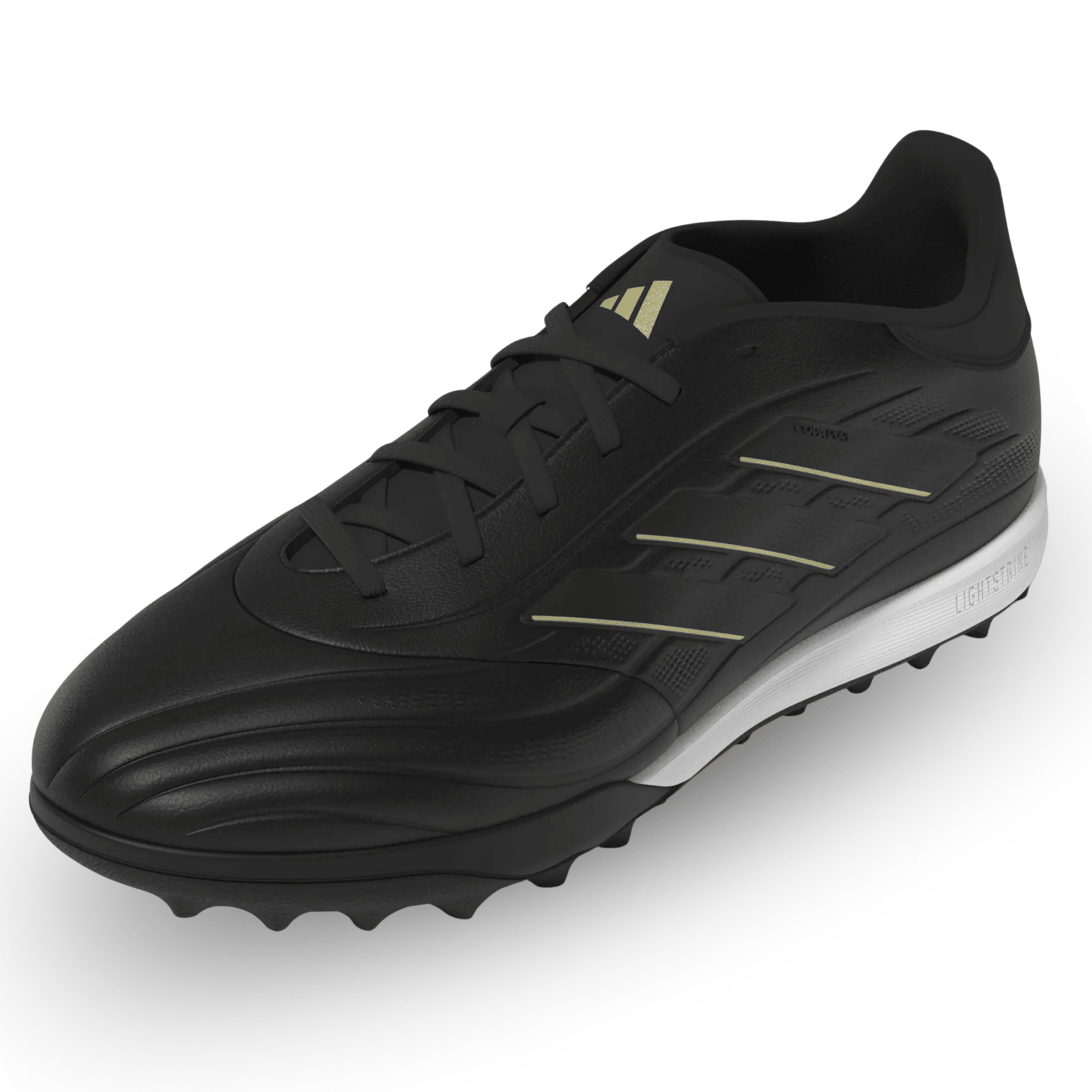 adidas Copa Pure 2 League Turf TF (Black/Carbon/Gold Metallic) | SoccerWearhouse