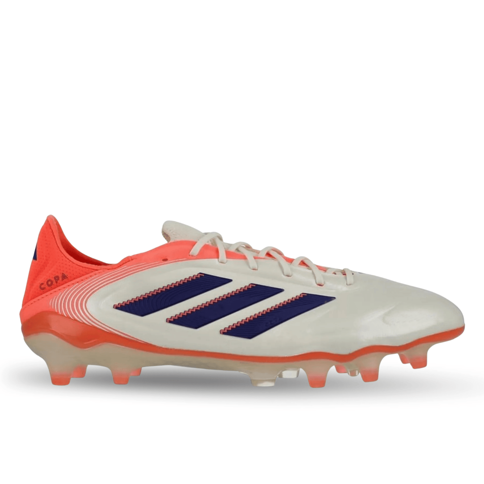 adidas Copa Pure III Elite FG Soccer Cleats (Off White/Lucid Blue/Coral) | SoccerWearhouse