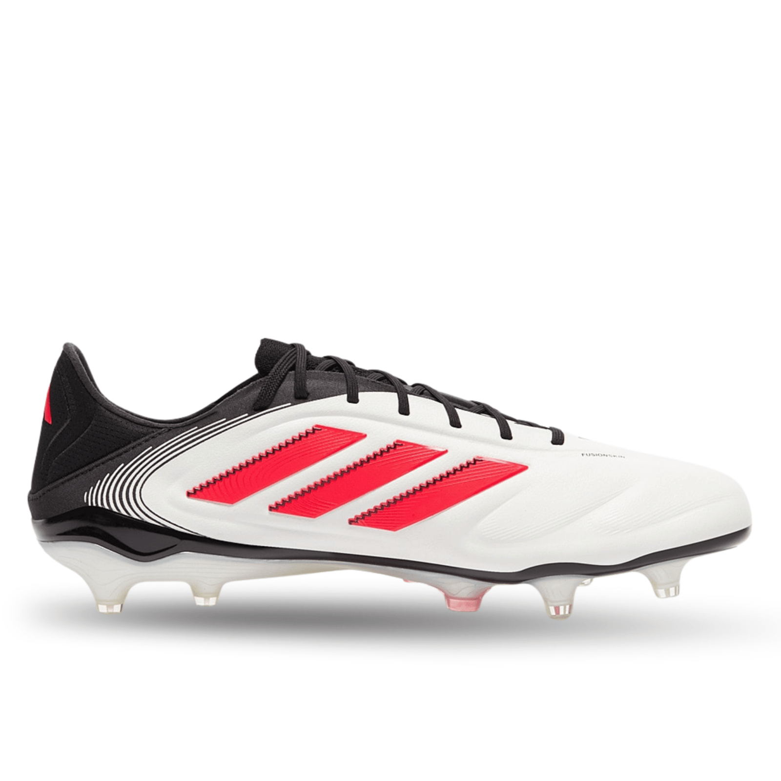 adidas Copa Pure III Elite FG Soccer Cleats (White/Lucid Red/Black) | SoccerWearhouse