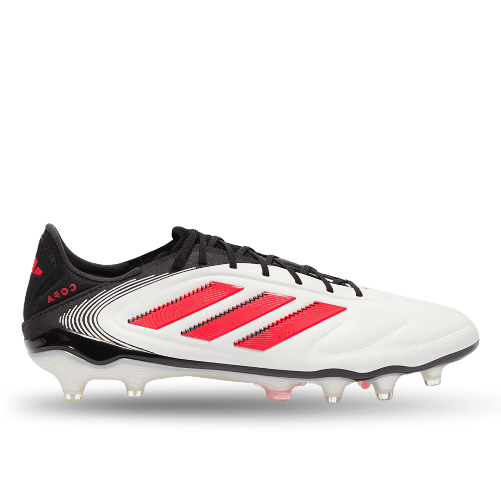 adidas Copa Pure III Elite FG Soccer Cleats (White/Lucid Red/Black) | SoccerWearhouse