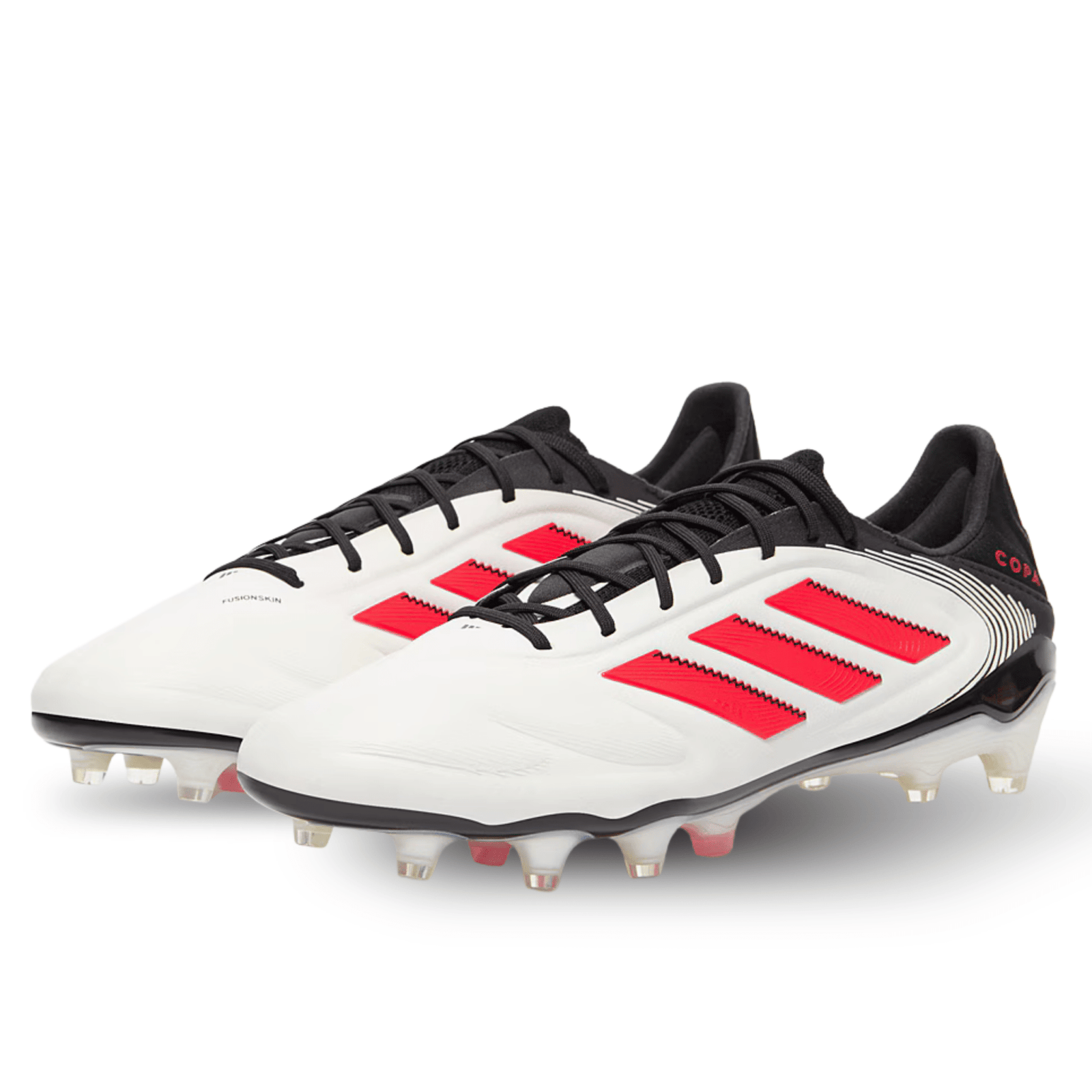 adidas Copa Pure III Elite FG Soccer Cleats (White/Lucid Red/Black) | SoccerWearhouse