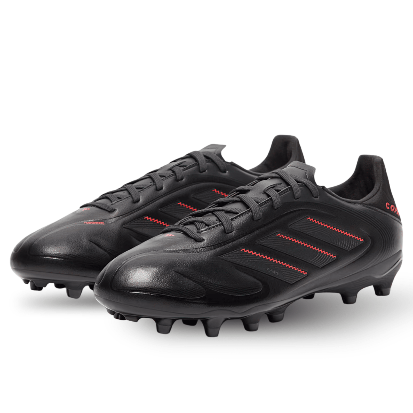 adidas Copa Pure III League FG/MG Soccer Cleats (Black/Carbon/Red) | SoccerWearhouse