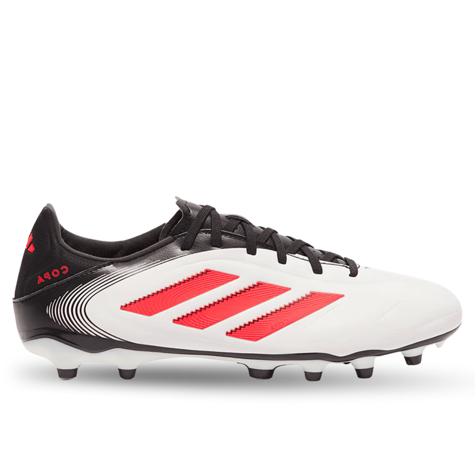 adidas Copa Pure III League FG/MG Soccer Cleats (White/Lucid Red/Black) | SoccerWearhouse