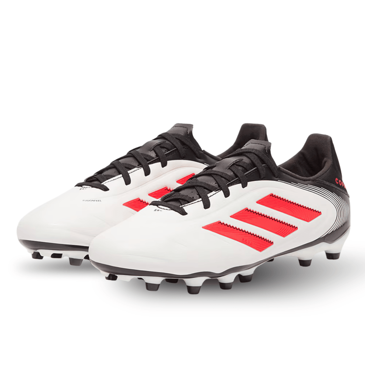 adidas Copa Pure III League FG/MG Soccer Cleats (White/Lucid Red/Black) | SoccerWearhouse