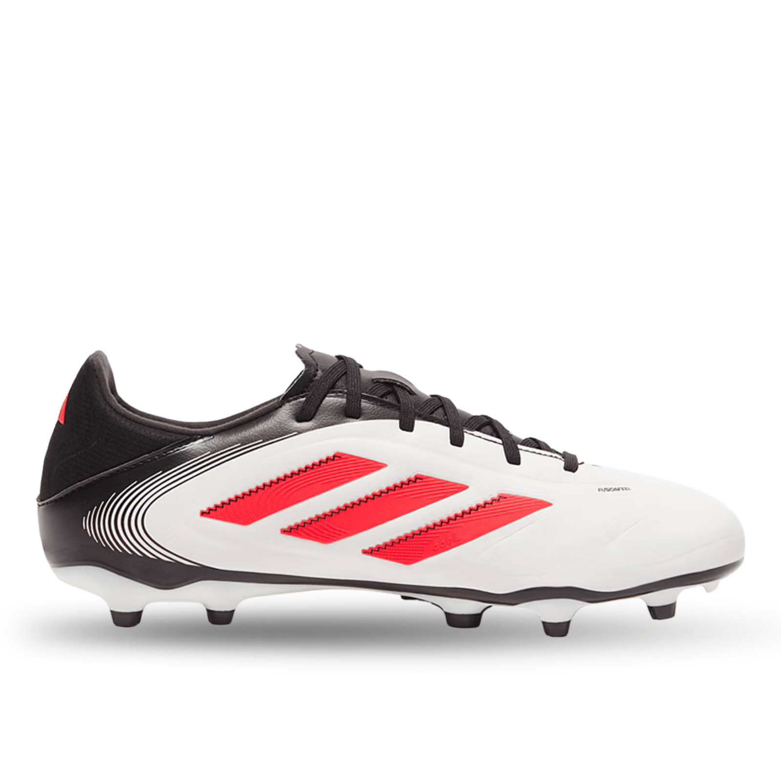 adidas Copa Pure III League FG/MG Soccer Cleats (White/Lucid Red/Black) | SoccerWearhouse