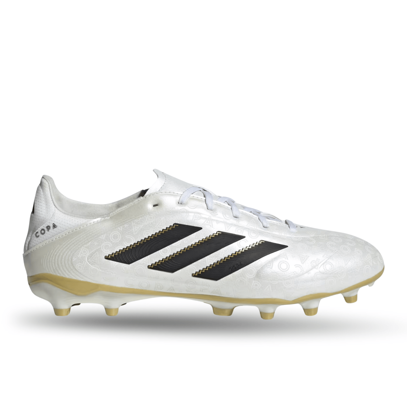 adidas Copa Pure III League Firm Ground Multi Ground Soccer Cleats (Zero Metallic/Black/Gold Metallic) | SoccerWearhouse