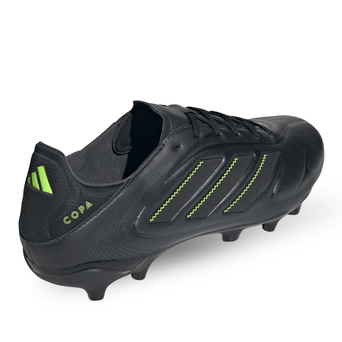 adidas Copa Pure III League Firm Ground/Multiple Ground Soccer Cleats (Black/Lucid Lemon) | SoccerWearhouse
