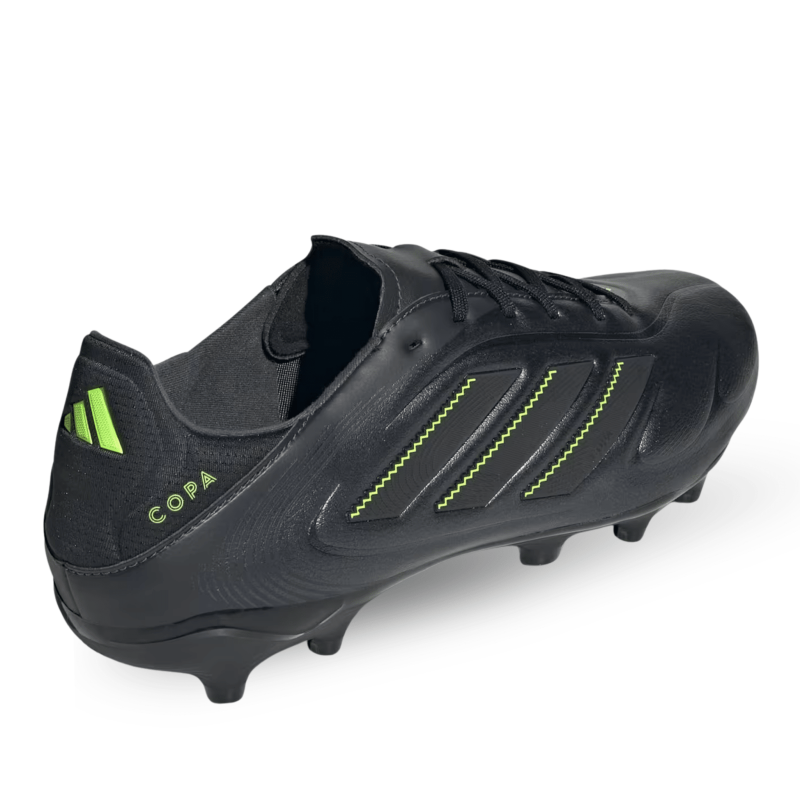 adidas Copa Pure III League Firm Ground/Multiple Ground Soccer Cleats (Black/Lucid Lemon) | SoccerWearhouse