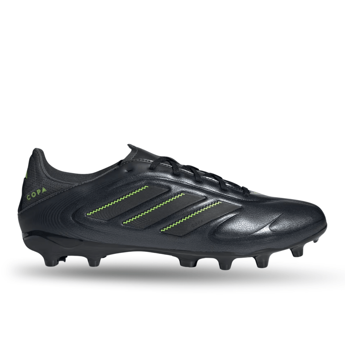 adidas Copa Pure III League Firm Ground/Multiple Ground Soccer Cleats (Black/Lucid Lemon) | SoccerWearhouse