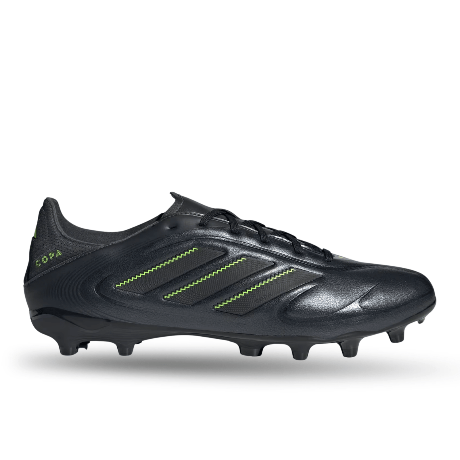 adidas Copa Pure III League Firm Ground/Multiple Ground Soccer Cleats (Black/Lucid Lemon) | SoccerWearhouse