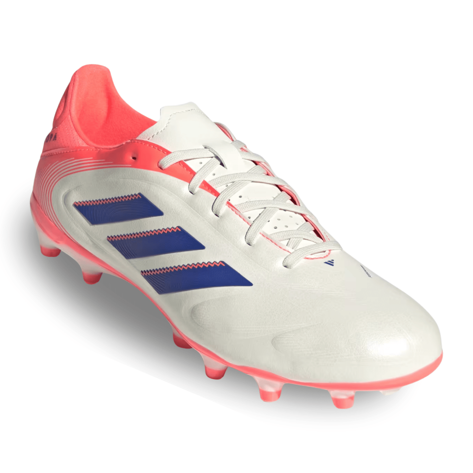 adidas Copa Pure III League Firm/Multi Ground Soccer Cleats (Off White/Blue/Orange) | SoccerWearhouse