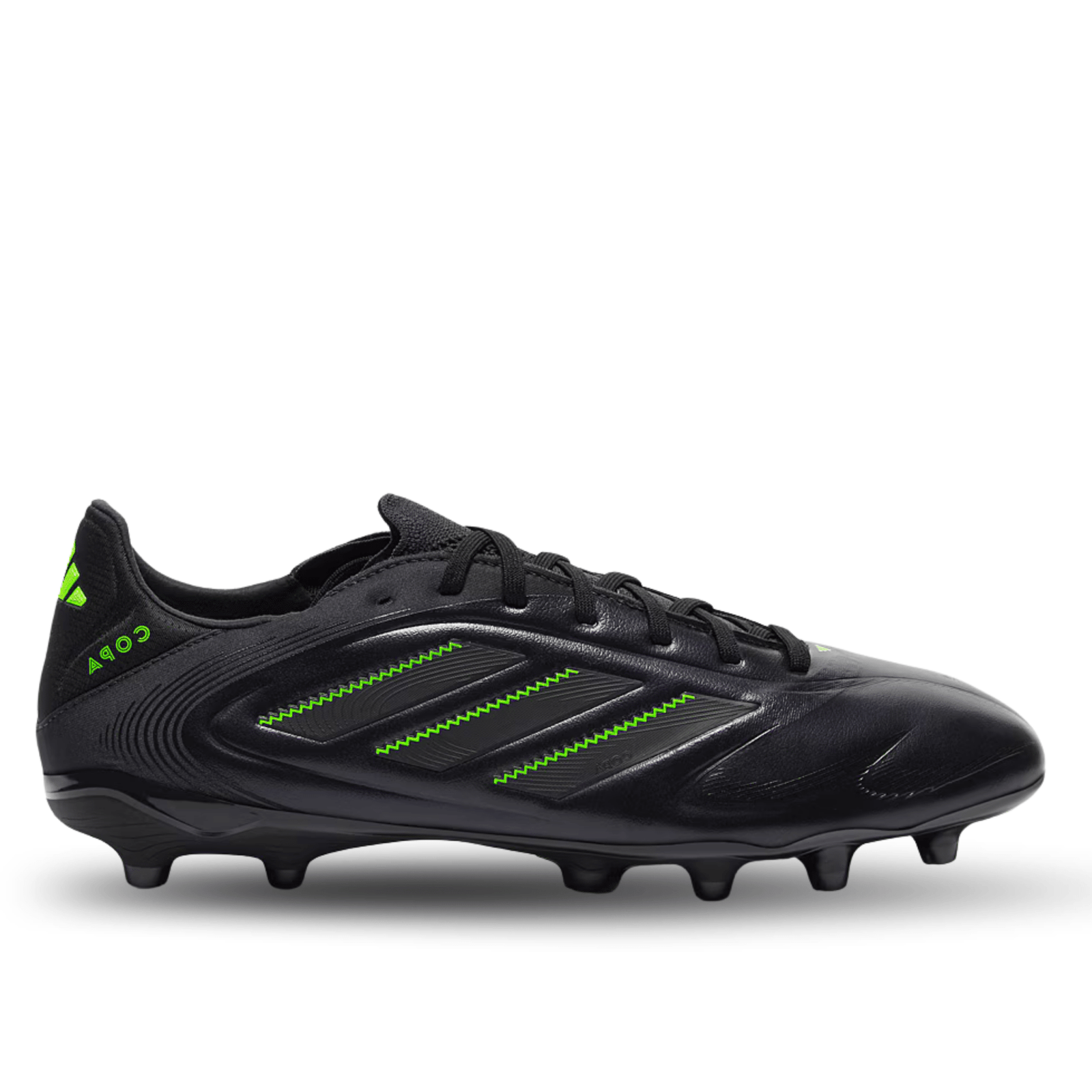 adidas Copa Pure III Pro Firm Ground Soccer Cleats (Black/Lucid Lemon) | SoccerWearhouse