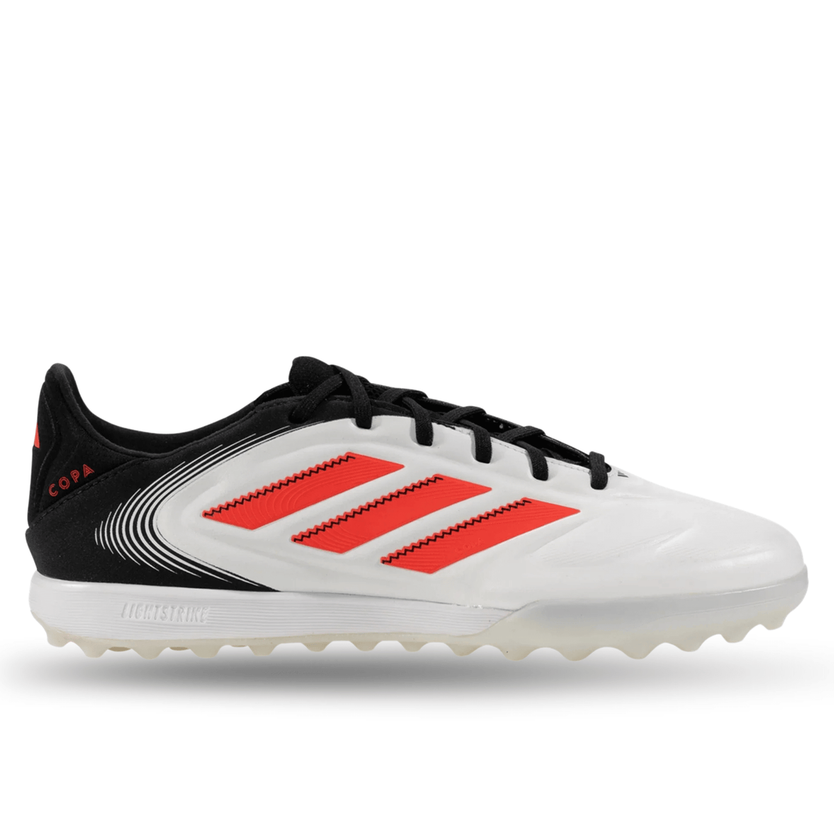 adidas Copa Pure III Pro Turf Soccer Shoes (White/Lucid Red/Black) | SoccerWearhouse