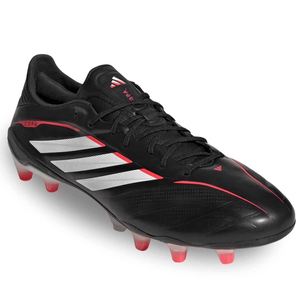 adidas Copa Pure IV Elite Frim Ground Soccer Cleats (Core Black/White/Lucid Red) | SoccerWearhouse