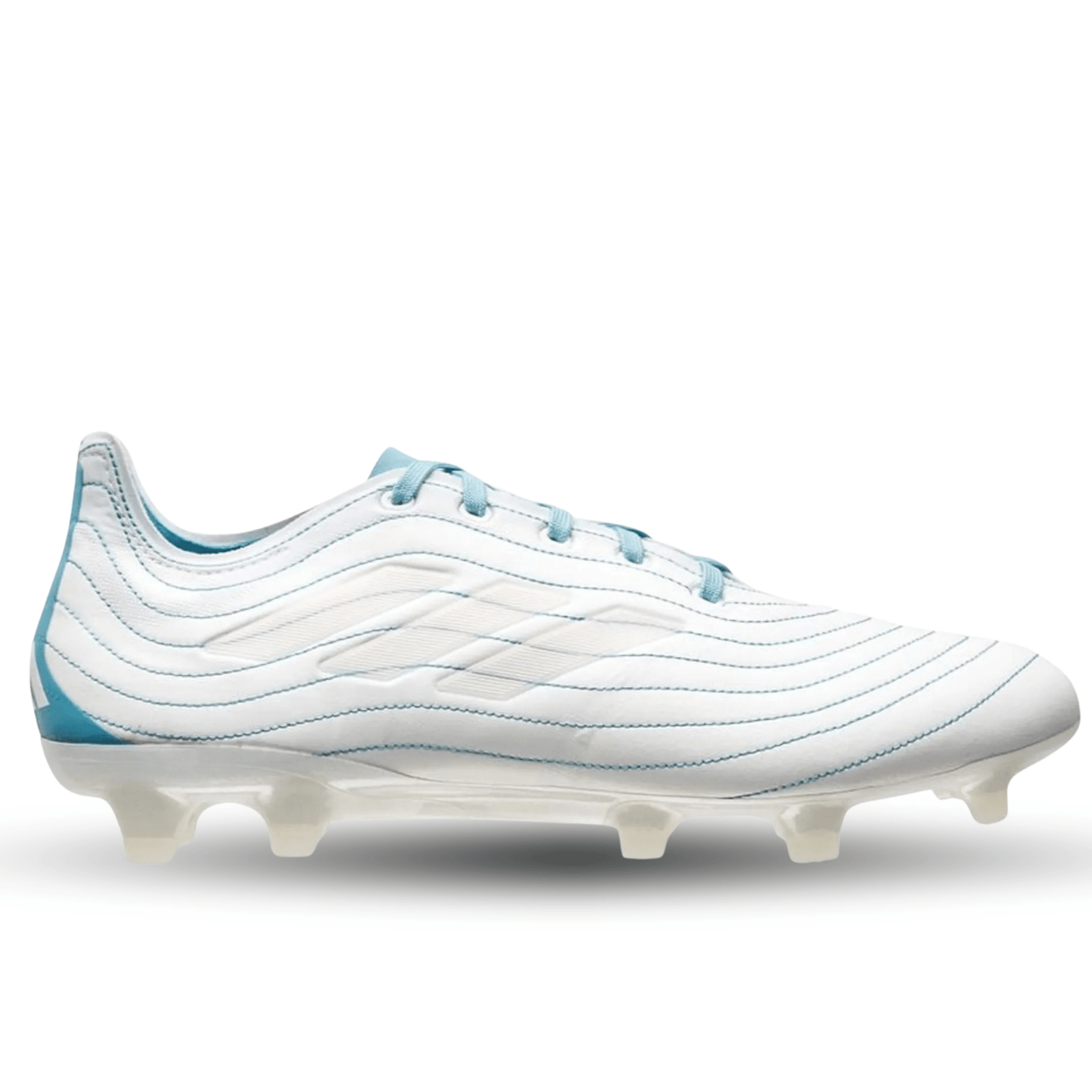 adidas Copa Pure.1 FG (White/Grey Two/Preloved Blue) | SoccerWearhouse