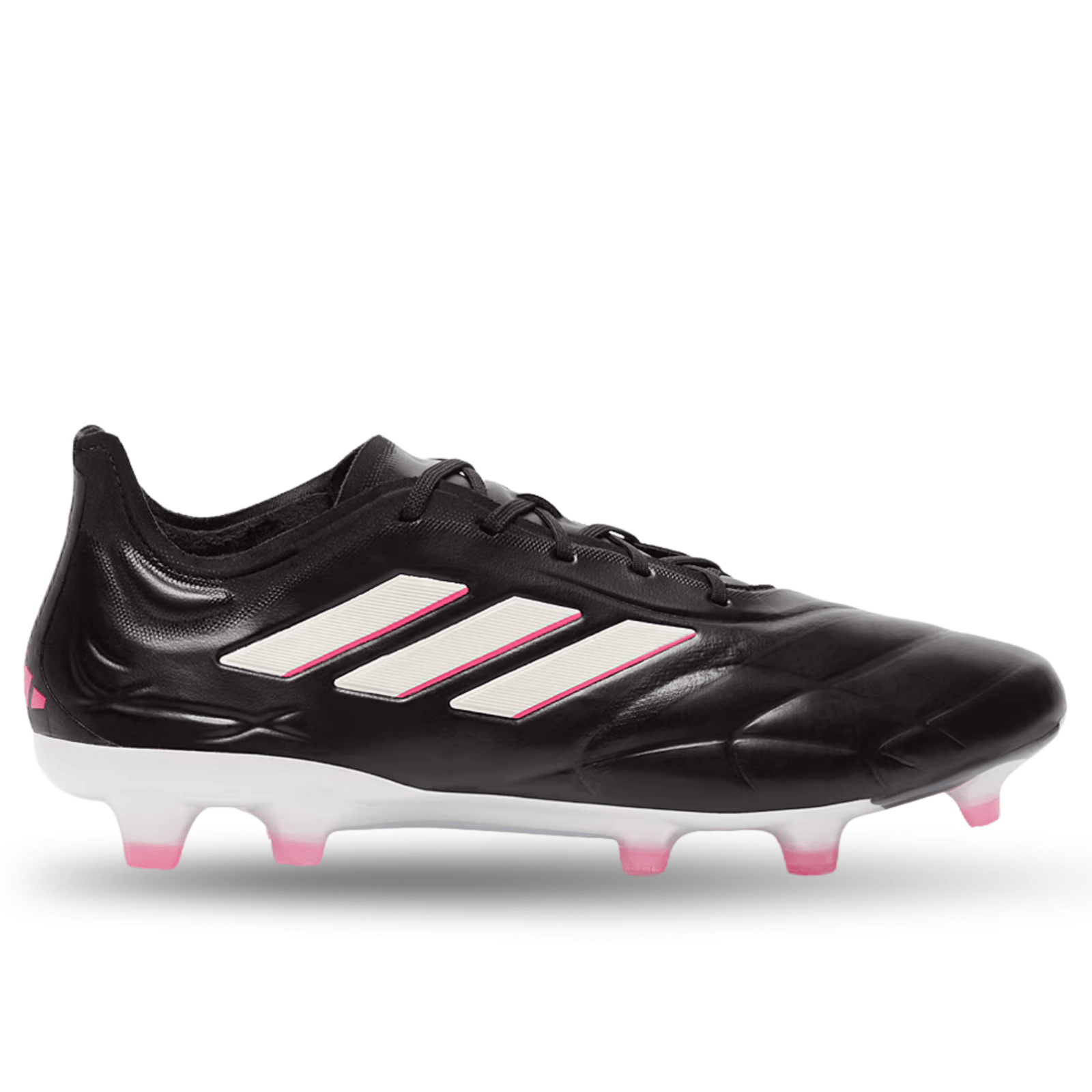 adidas Copa Pure.1 Firm Ground Soccer Cleats (Black/Zero Metallic/Shock Pink) | SoccerWearhouse