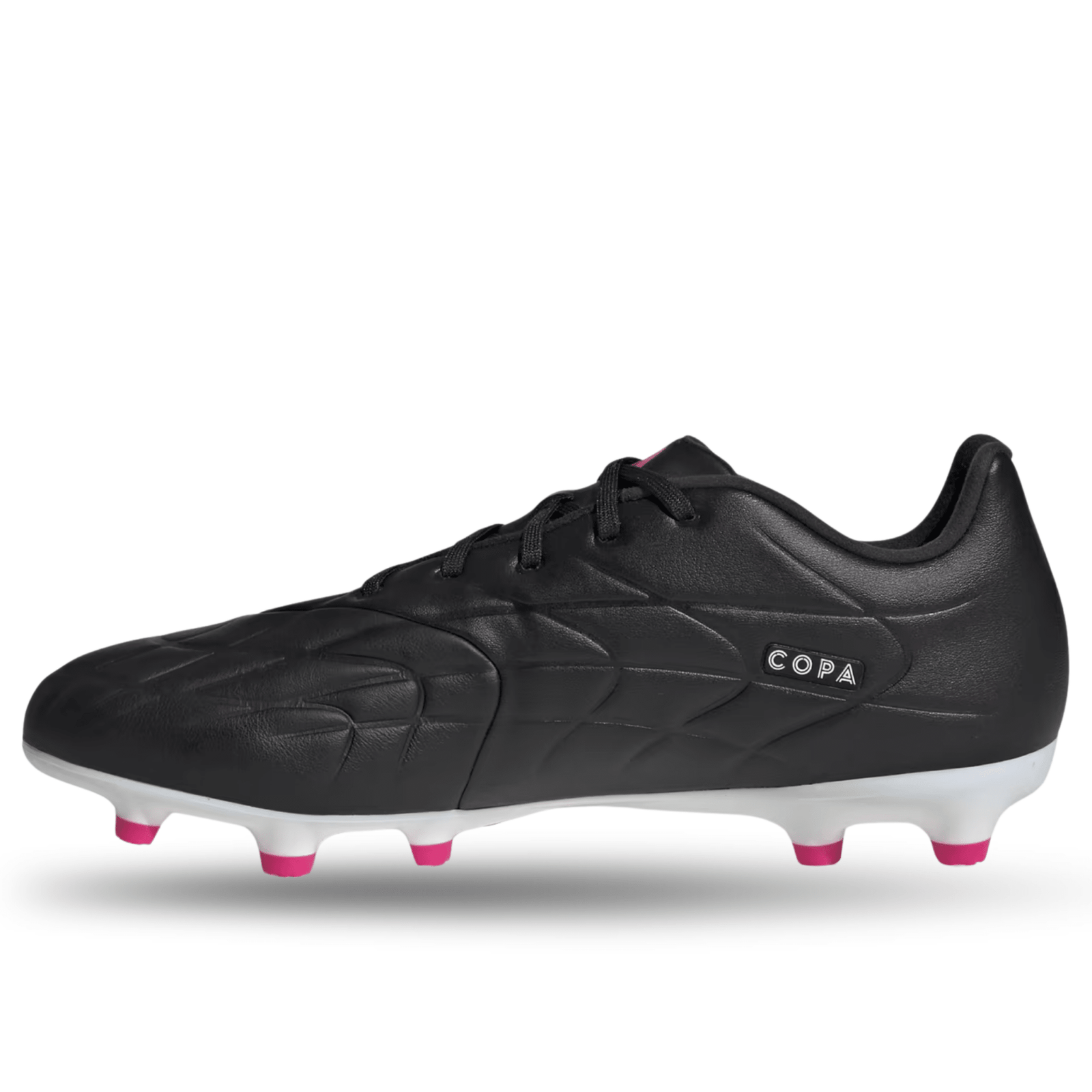 adidas Copa Pure.3 Firm Ground Soccer Cleats (Core Black/White/Pink) | SoccerWearhouse