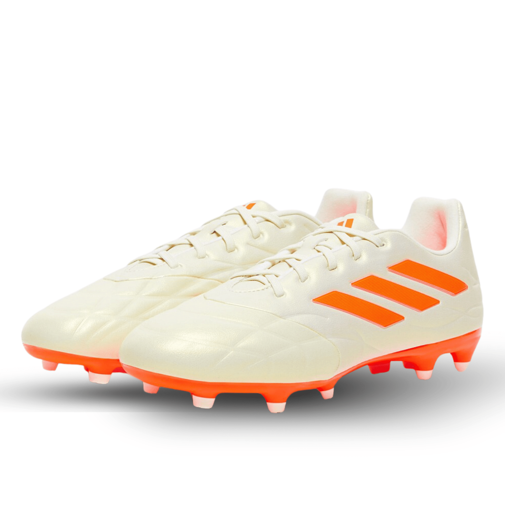 adidas Copa Pure.3 Firm Ground Soccer Cleats (Off White/Team Solar Ora
