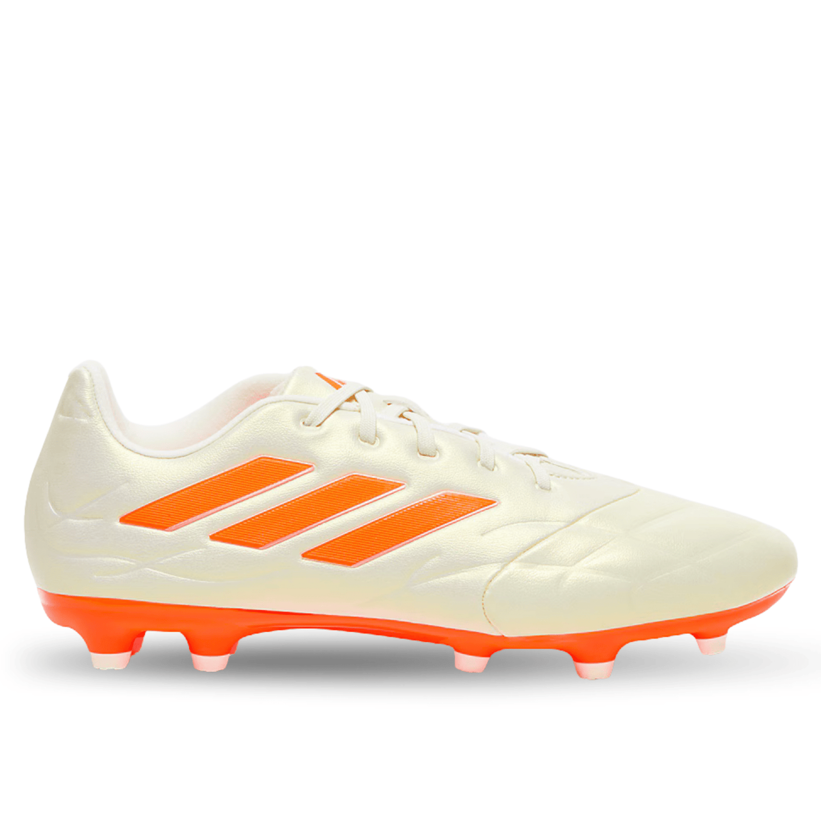 adidas Copa Pure.3 Firm Ground Soccer Cleats (Off White/Team Solar Orange) | SoccerWearhouse