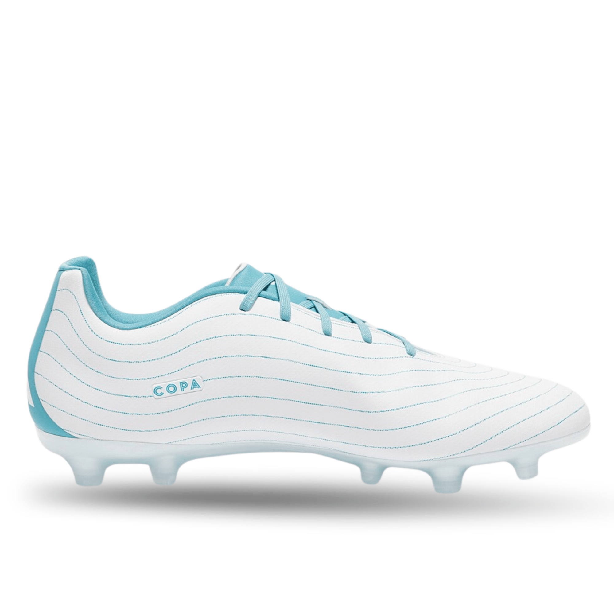adidas Copa Pure.3 FG Soccer Cleats (White/Grey Two/Preloved Blue)