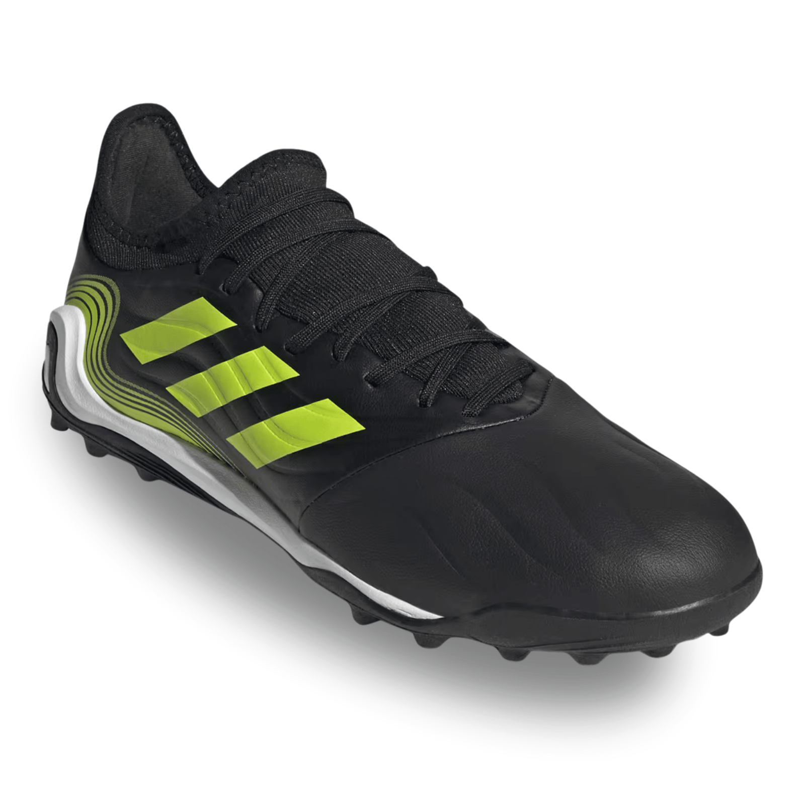 adidas Copa Sesne.3 LL Turf Soccer Cleats (Core Black/Team Solar Yellow) | SoccerWearhouse