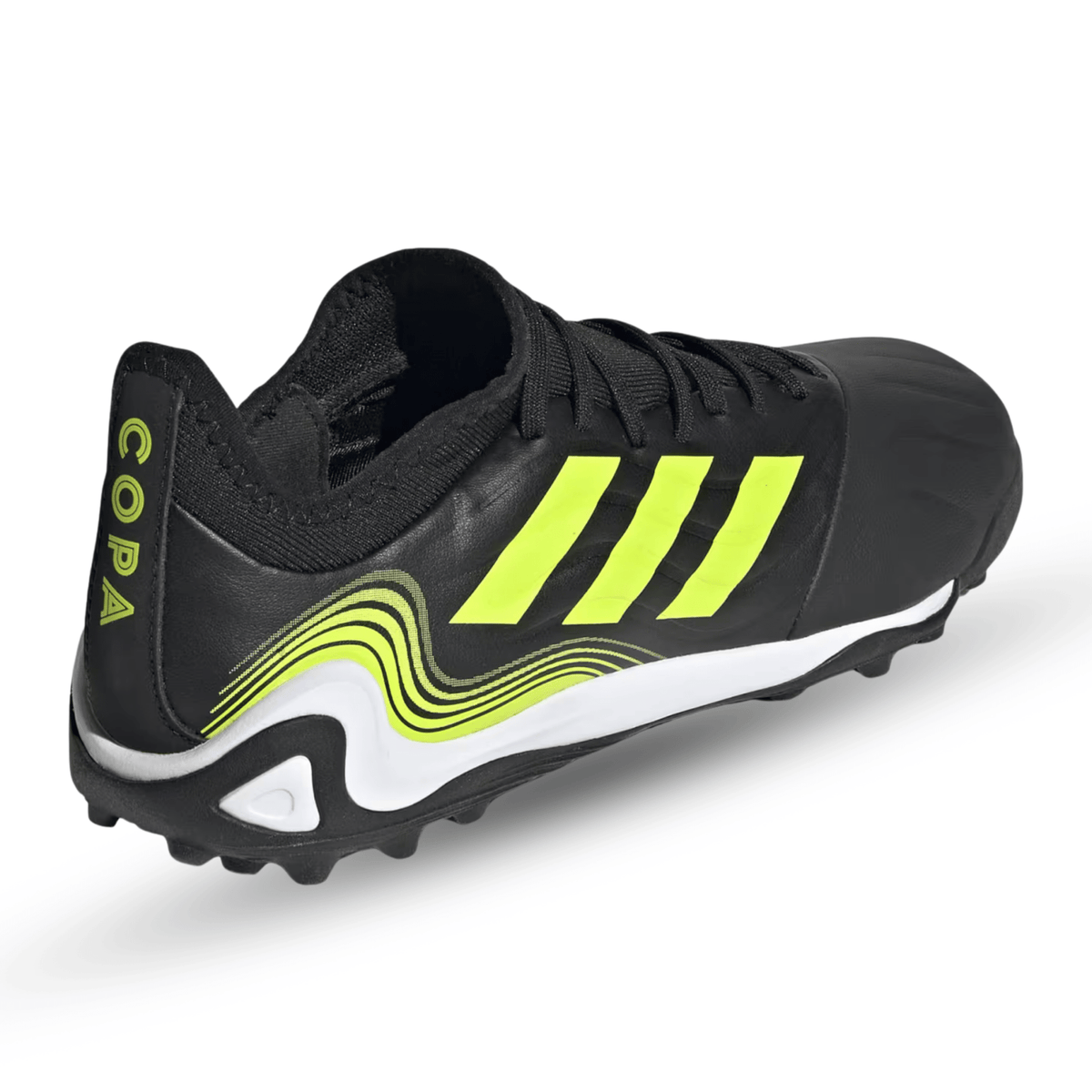 adidas Copa Sesne.3 LL Turf Soccer Cleats (Core Black/Team Solar Yellow) | SoccerWearhouse