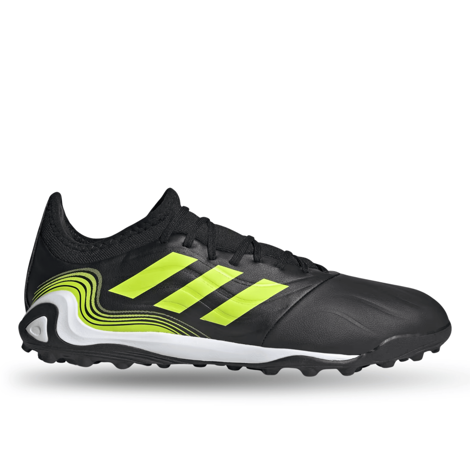 adidas Copa Sesne.3 LL Turf Soccer Cleats (Core Black/Team Solar Yellow) | SoccerWearhouse