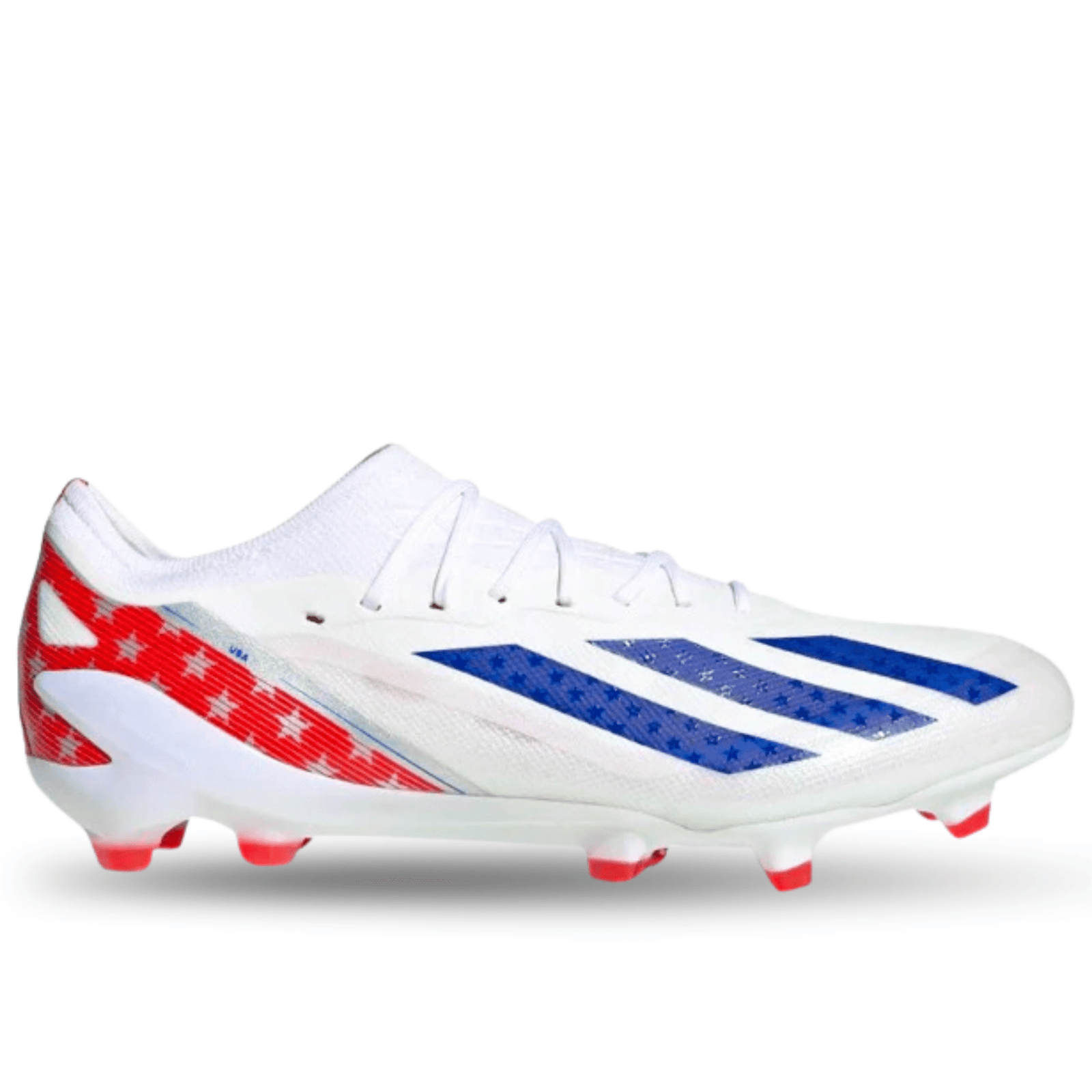 adidas Crazyfast USA.1 FG Soccer Cleats (White/Power Blue) | SoccerWearhouse