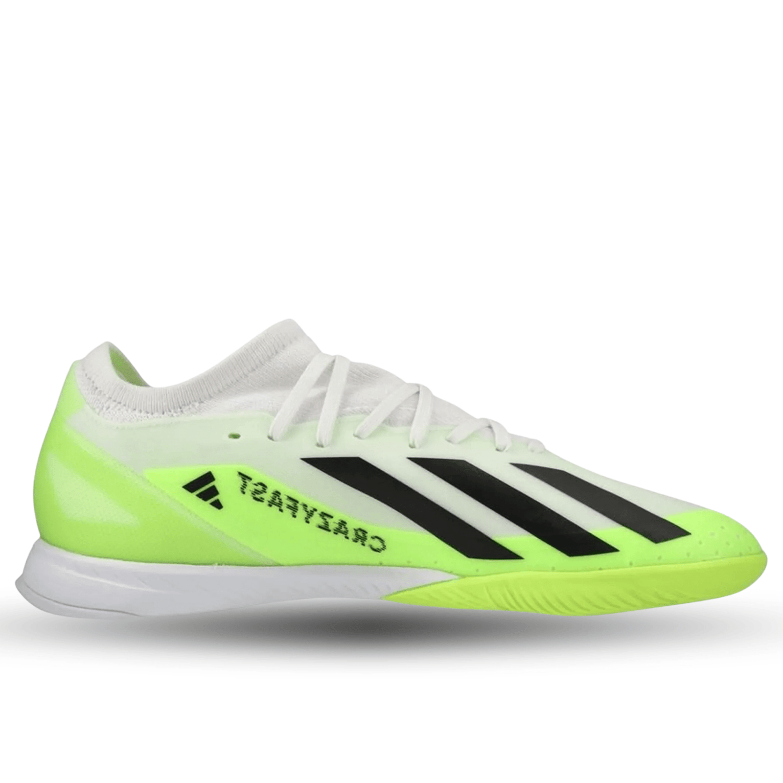 adidas Crazyfast.3 Indoor Shoes (White/Lucid Lemon) | SoccerWearhouse