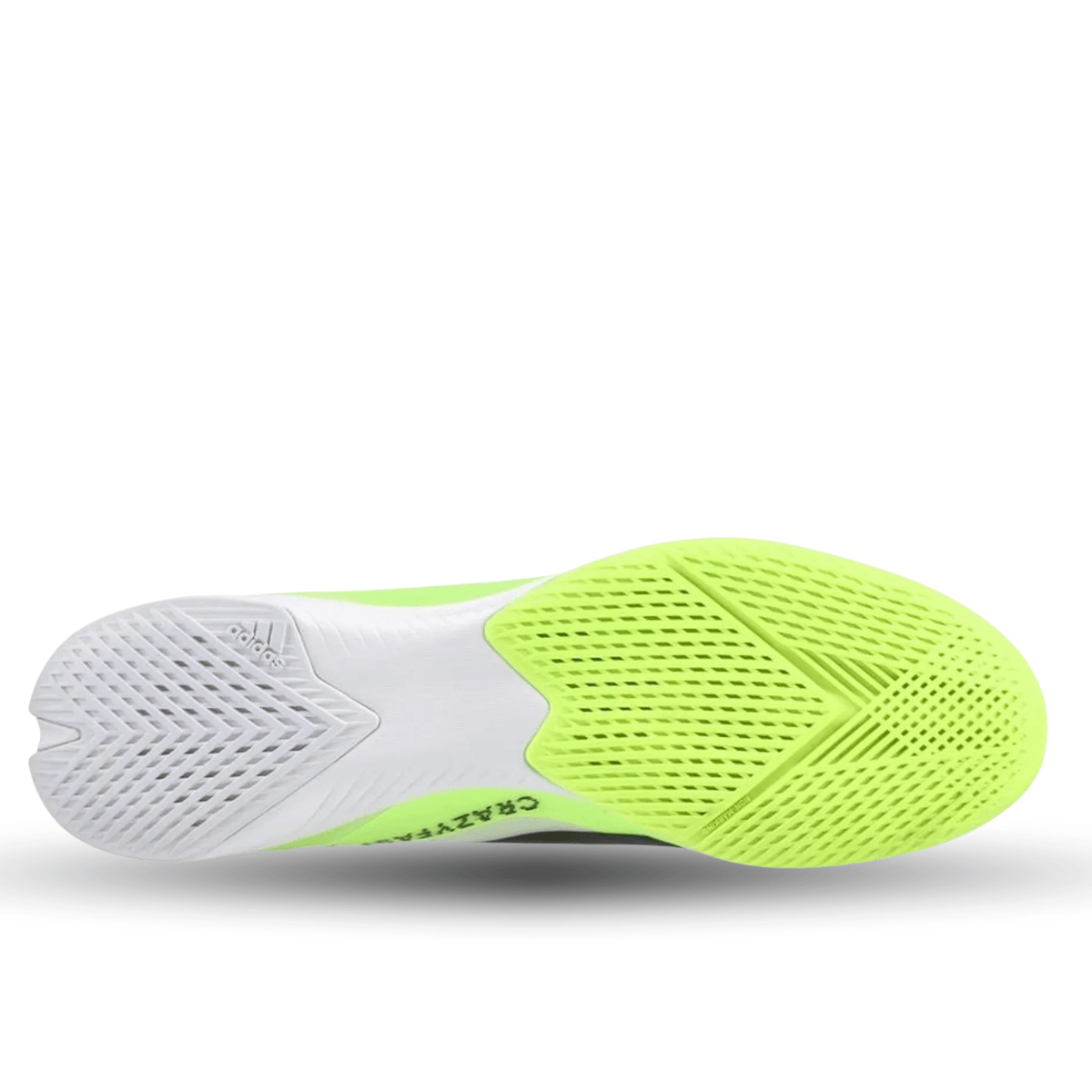 adidas Crazyfast.3 Indoor Shoes (White/Lucid Lemon) | SoccerWearhouse