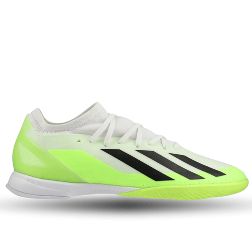 adidas Crazyfast.3 Indoor Shoes (White/Lucid Lemon) - 9 M / 10 W