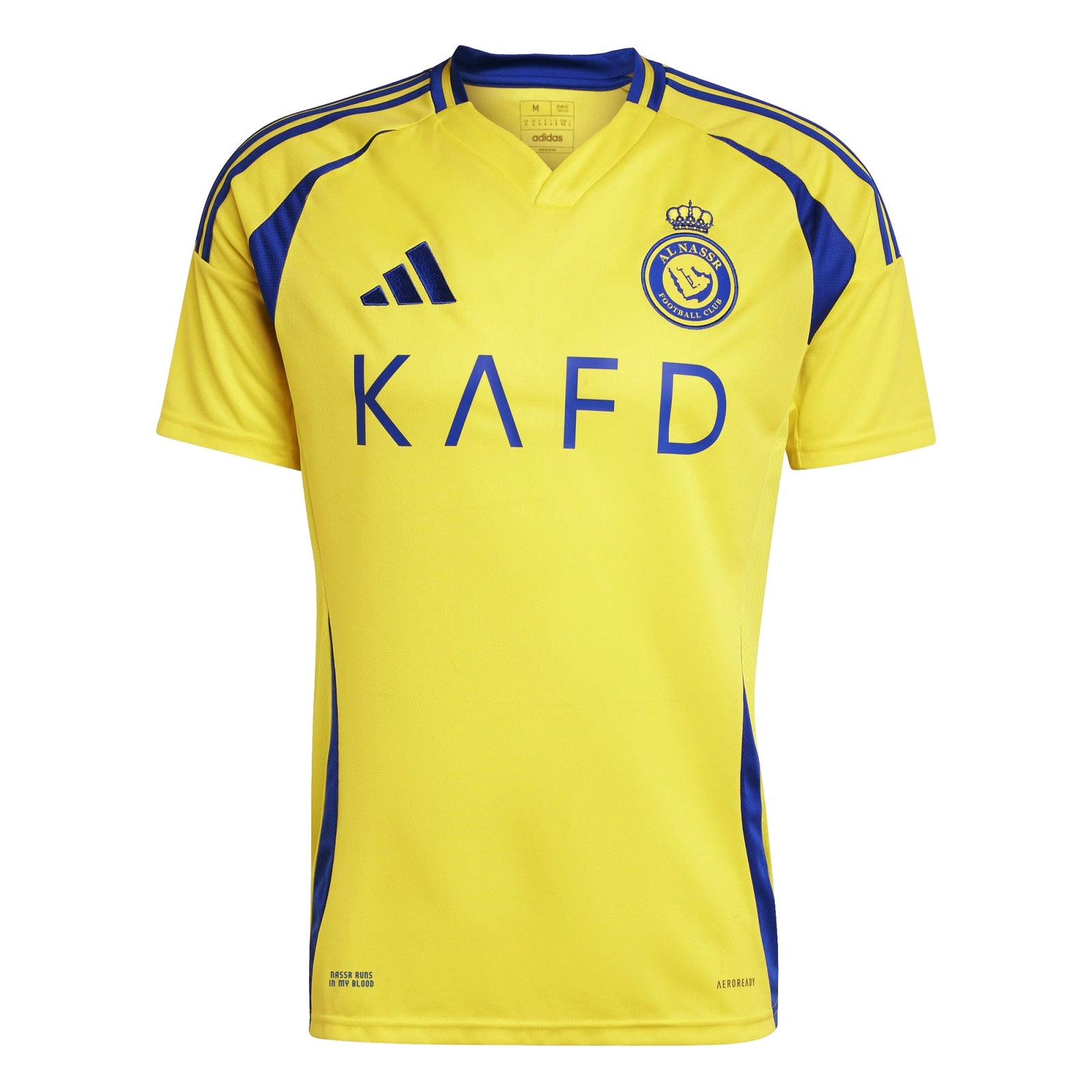 adidas Cristiano Ronaldo Al Nassr Home Jersey 24/25 (Imact Yellow/Royal Blue) | SoccerWearhouse