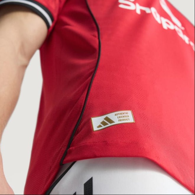 adidas De Ligt Men's Manchester United Authentic Home Jersey 25/26 w/ NRFR + EPL Patch (Red) (Copy) | SoccerWearhouse