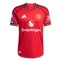 adidas Men's Manchester United Authentic Home Jersey 25/26 w/ NRFR + EPL Patch (Red)