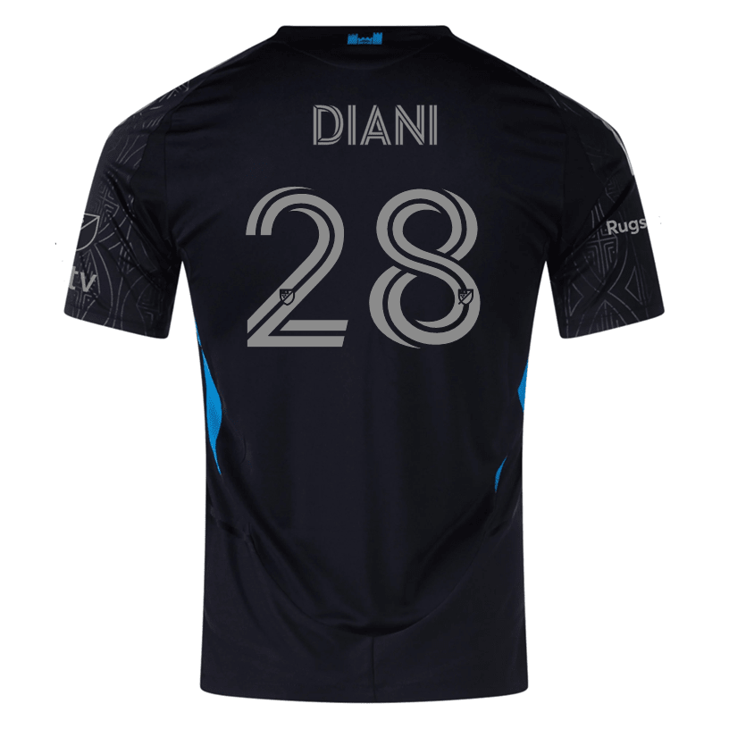 adidas Djibril Diani Charlotte FC Authentic Away Jersey 25/26 (Black) | SoccerWearhouse