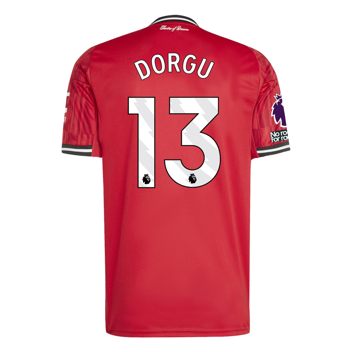 adidas Dorgu Men's Manchester United Home Jersey 25/26 w/ EPL + NRFR Patches (Red) | SoccerWearhouse