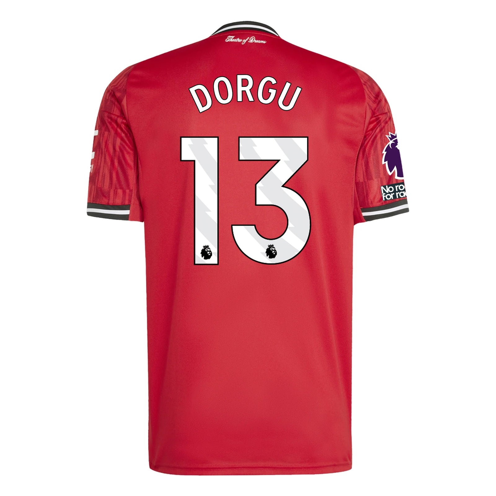 adidas Dorgu Men's Manchester United Home Jersey 25/26 w/ EPL + NRFR Patches (Red) | SoccerWearhouse