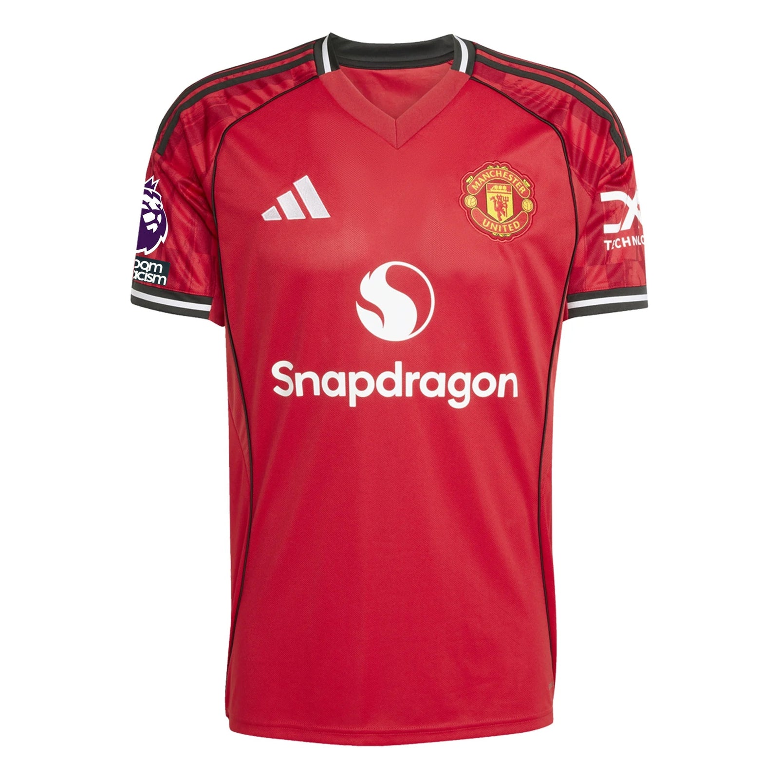 adidas Bruno Fernandes Men's Manchester United Home Jersey 25/26 w/ EPL + NRFR Patches (Red) | SoccerWearhouse