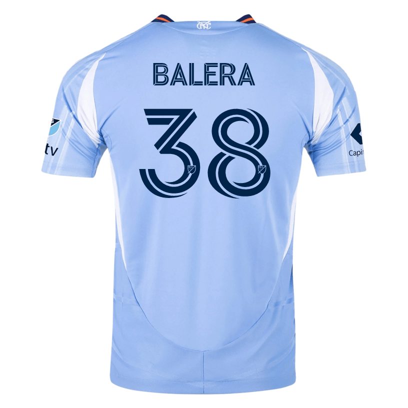 adidas Drew Baiera New York City FC Authentic Home Jersey 25/26 w/ MLS Patches (Bahia Light Blue) | SoccerWearhouse