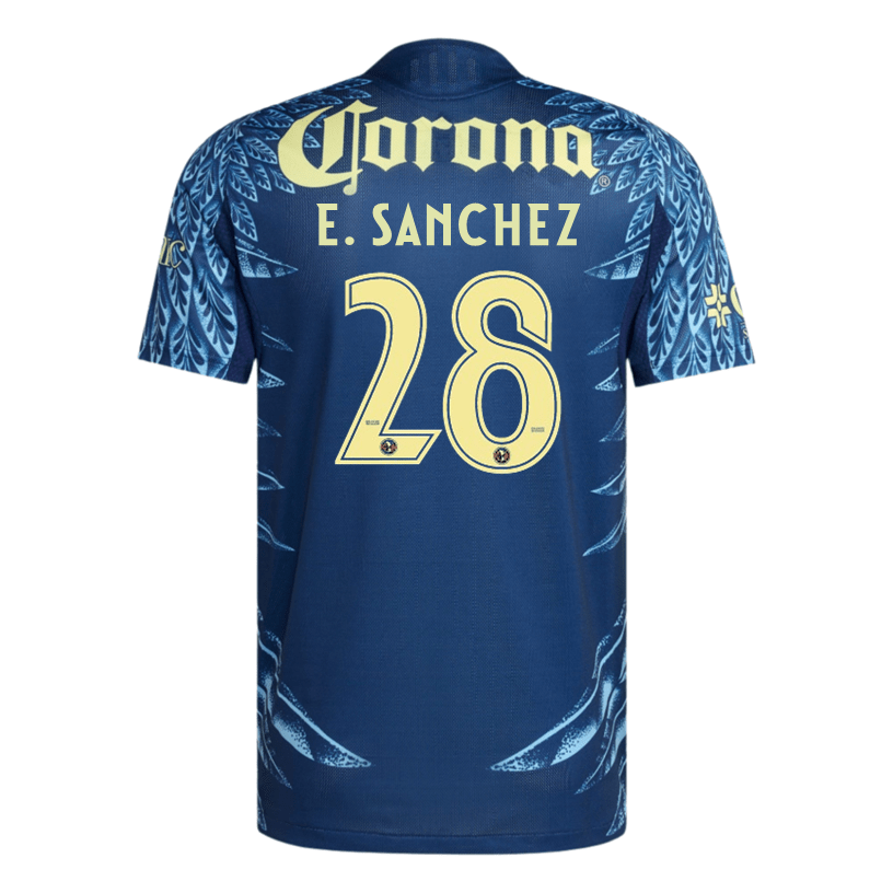 adidas E. Sanchez Men's Club América 25/26 Authentic Away Jersey (Blue) | SoccerWearhouse