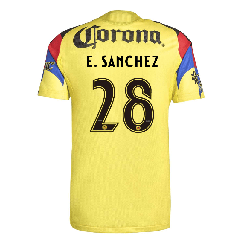 adidas E. Sanchez Men's Club America 25/26 Authentic Home Jersey (Yellow) | SoccerWearhouse