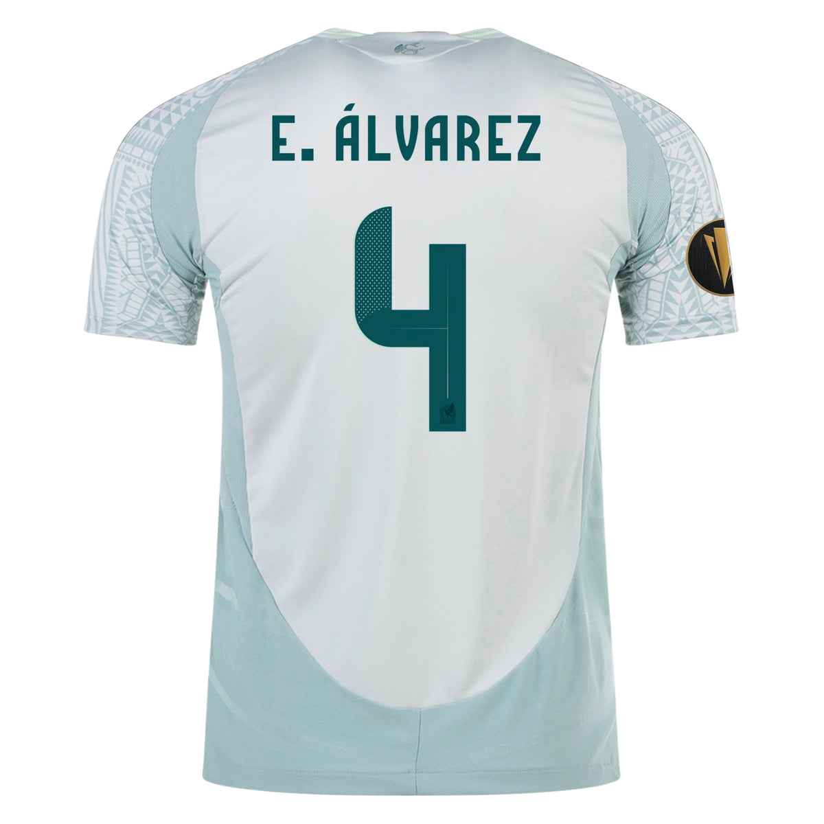 adidas Edson Alvarez Mexico Authentic Away Jersey 24/25 w/ Gold Cup 2025 Patches (Linen Green) | SoccerWearhouse
