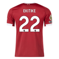 adidas Ekitike Men's Liverpool Home Jersey 25/26 w/ NRFR + EPL Champions Patch (Strawberry Red)