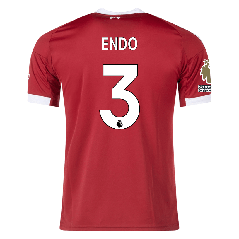 adidas Endo Men's Liverpool Home Jersey 25/26 w/ NRFR + EPL Champions Patch (Strawberry Red) | SoccerWearhouse