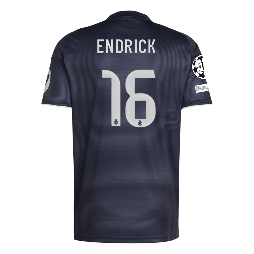 adidas Endrick Real Madrid 25/26 Away Jersey w/ Champions League Patches (Legend Ink) | SoccerWearhouse