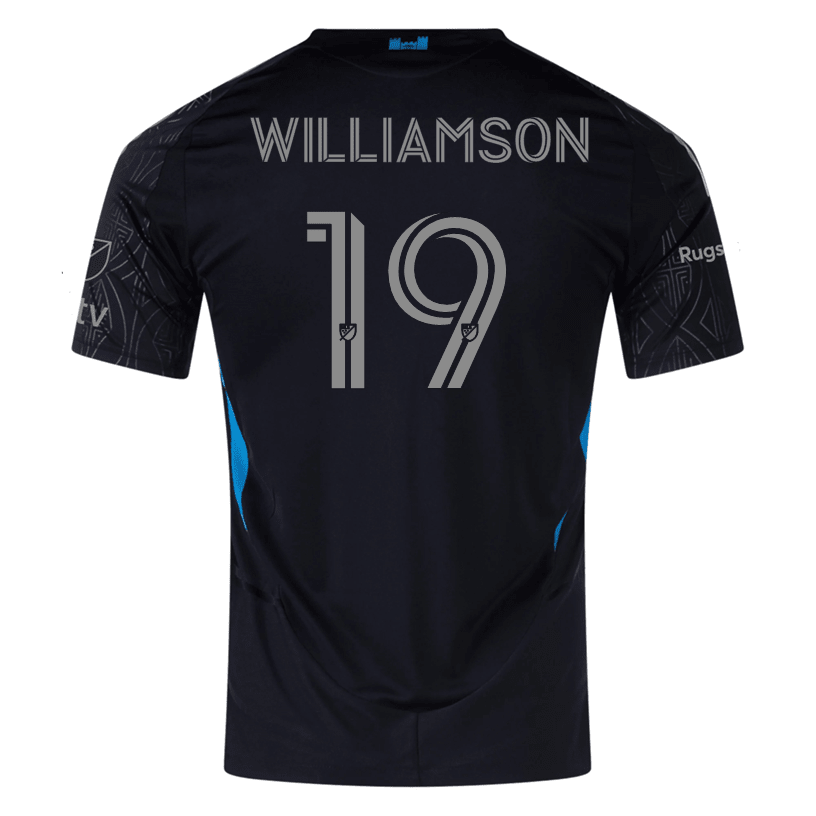 adidas Eryk Williamson Charlotte FC Authentic Away Jersey 25/26 (Black) | SoccerWearhouse